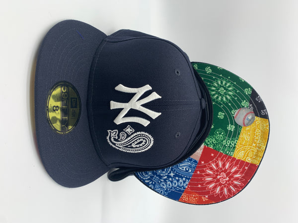 Shop New Era 59Fifty New York Yankees Bandana Hat 60180887 blue