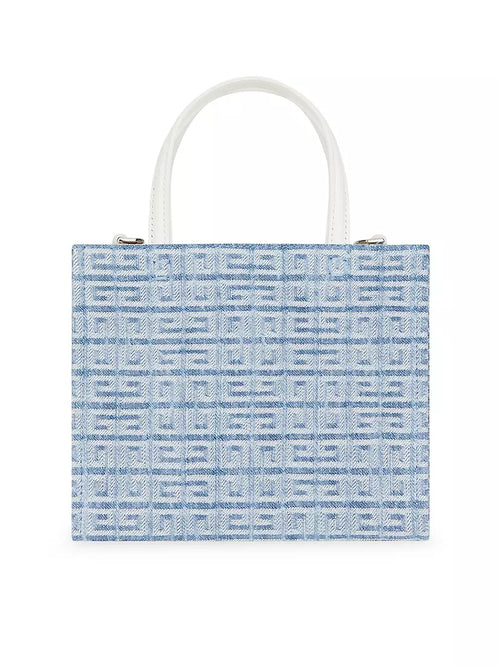 Mini G Tote Shopping Bag In 4G Washed Denim