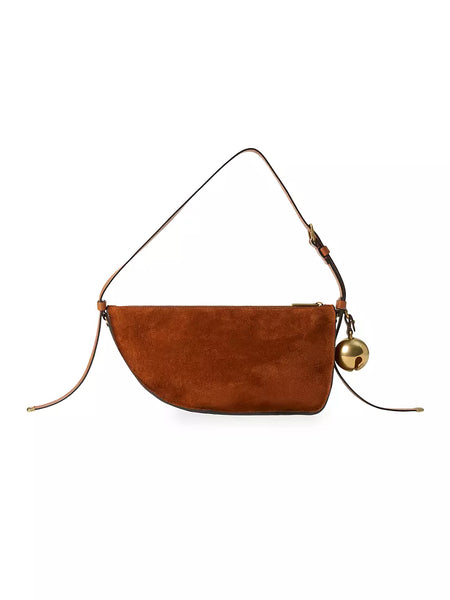 Small Shield Suede Sling Bag