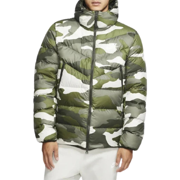 Nike Sportswear Down Fill Windrunner Printed Hooded Puffer Jacket Mens Style :  Bv4763