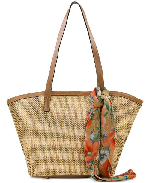 Marconia Large Tote with Apricot Blossoms Scarf