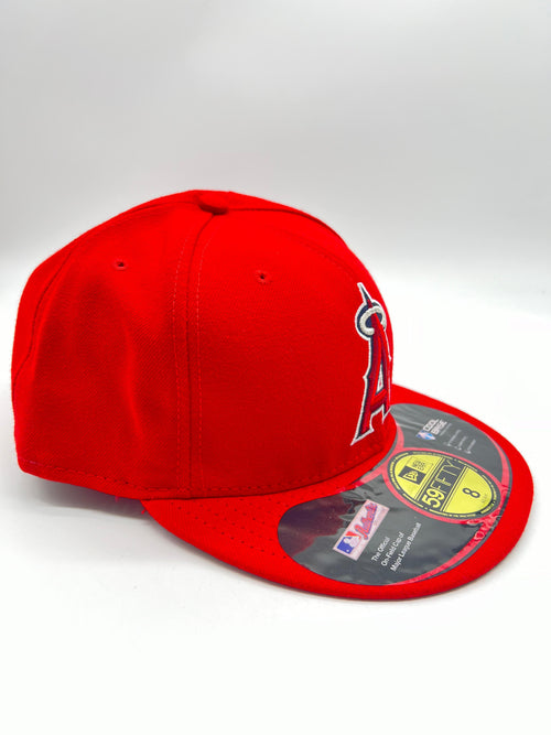 New Era 59fifty Los Angeles Angels Ac Performance Red Fitted Hat Unisex Style : Hhh-01290296