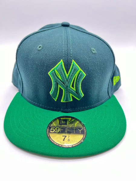 New Era 59fifty New York Yankees Logo Dark Green Fitted Hat Unisex Style : Hhh-34853800