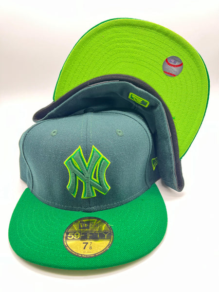 New Era 59fifty New York Yankees Logo Dark Green Fitted Hat Unisex Style : Hhh-34853800