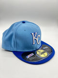 New Era 59fifty Kansas City Royals Sky Blue Fitted Hat Unisex Style : Hhh-89788605