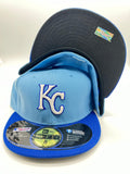 New Era 59fifty Kansas City Royals Sky Blue Fitted Hat Unisex Style : Hhh-89788605