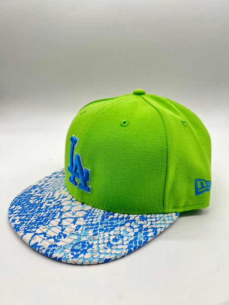 New Era 59fifty Los Angeles Dodgers Ostrich Vize Snake Green Strapback Unisex Style : Hhh-91258189