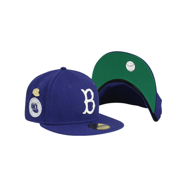 New Era 59fifty Brooklyn Dodgers Blue Fitted Hat Unisex Style : Hhh-60244520