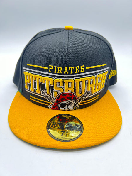 New Era 59fifty Pittsburgh Pirates Retro Smooth Black Fitted Hat Unisex Style : Hhh-34505235