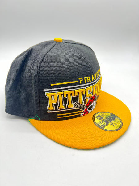 New Era 59fifty Pittsburgh Pirates Retro Smooth Black Fitted Hat Unisex Style : Hhh-34505235