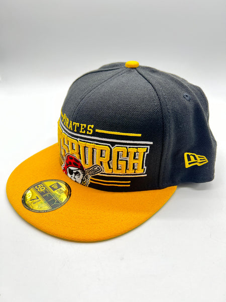 New Era 59fifty Pittsburgh Pirates Retro Smooth Black Fitted Hat Unisex Style : Hhh-34505235