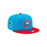 New Era 9fifty Miami Marlins City Connect Blue Snapback Unisex Style : Hhh-60139228