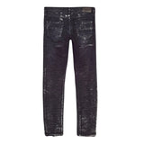 Purple-brand Silver Oil Coated Jeans Mens Style : P001-bwsc222