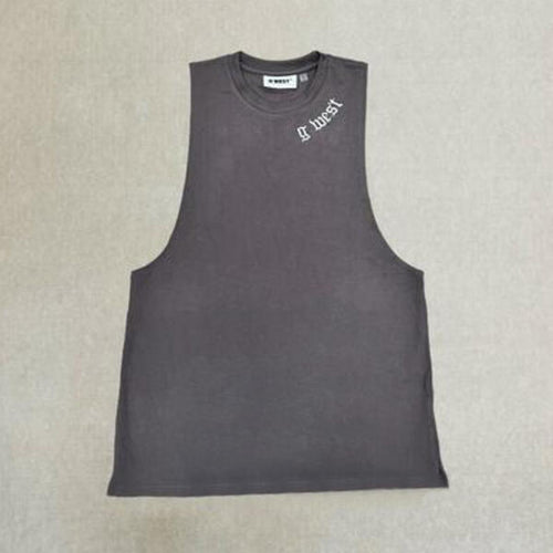 G WEST MENS TANKS - ALMOND