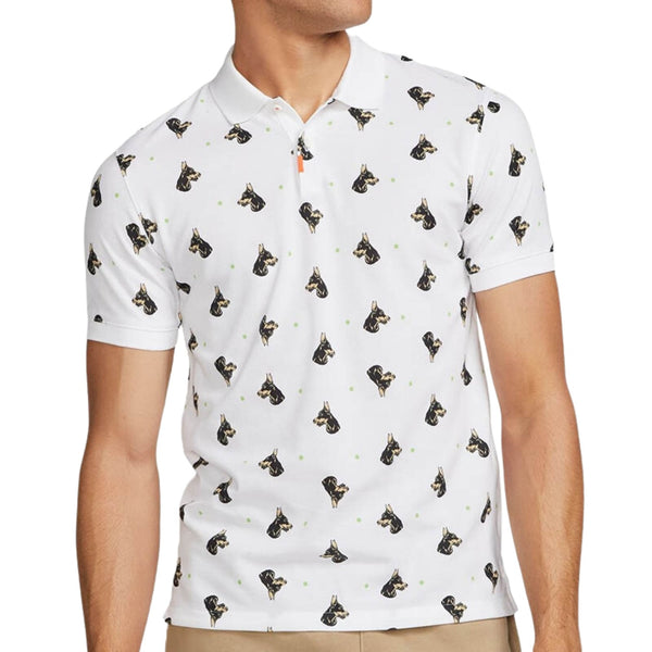 Nike Polo Shirt Dog Pattern All Over Print Slim Fit Dri Fit  Mens Style : Dq4577