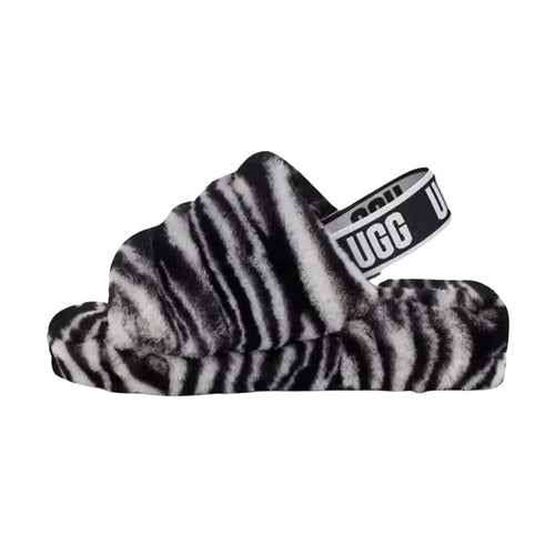 Ugg Fluff Yeah Slide Zebra Womens Style : 1112248