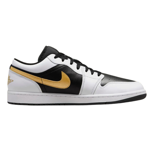 Jordan 1 Low "Gold Swoosh" Mens Style : 553558