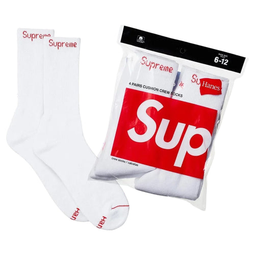 Supreme Hanes Crew Socks 4 Pack Mens Style : 99haa26b