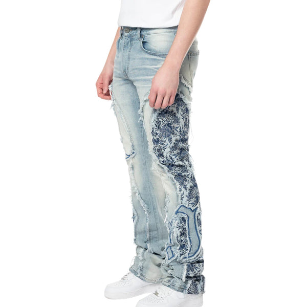 Smoke Rise Tapestry Panel Monogram Jeans Mens Style : Jp24513