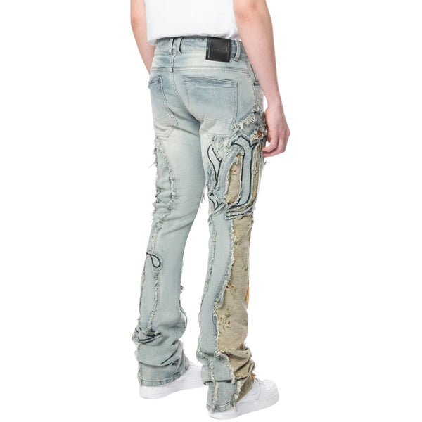 Smoke Rise Tapestry Panel Monogram Jeans Mens Style : Jp24513