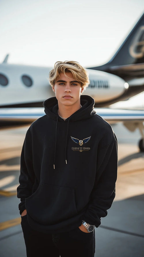 Rebel X Code Soaring Emblem Hoodie Mens Style : RXCHDBG019