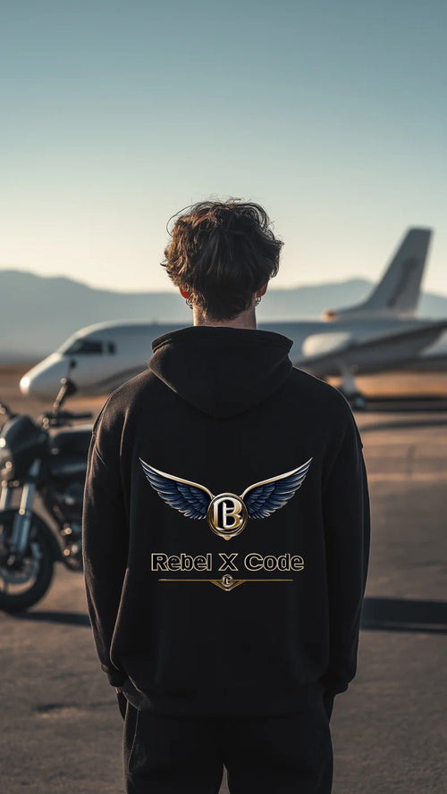 Rebel X Code Soaring Emblem Hoodie Mens Style : RXCHDBG019