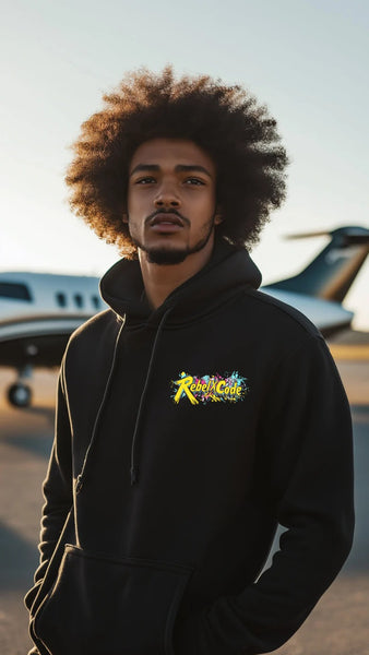 Rebel X Code Neon Splash Rebellion Hoodie Mens Style : RXCHDBG021