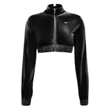 Nike Sportswear Collection Women's Cropped Velour Full-zip Top Womens Style : Fz3679