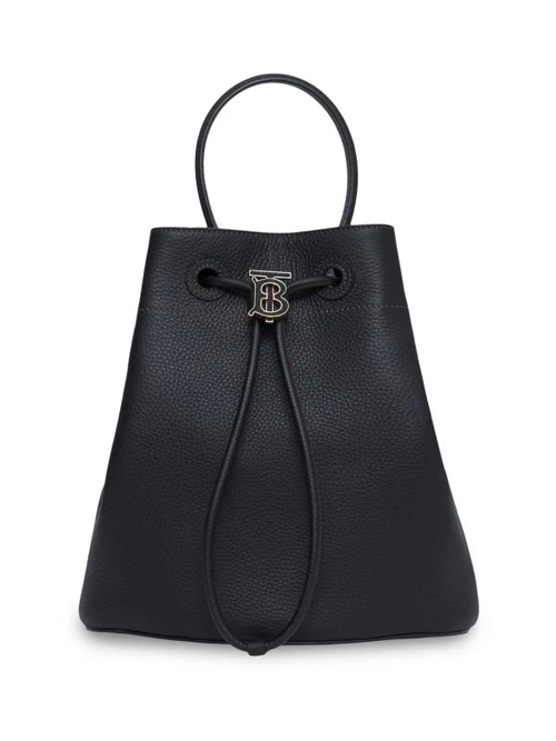 Small Grainy Leather TB Bucket Bag