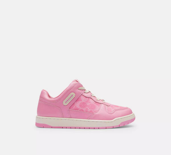 C201 Low Top Sneaker In Signature Canvas - Pink