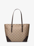 Aria Signature Logo Jacquard Large Tote Bag - Chocolate