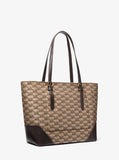 Aria Signature Logo Jacquard Large Tote Bag - Chocolate