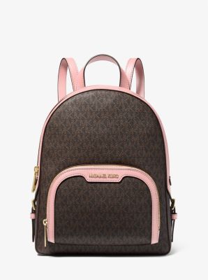 Jaycee Signature Logo Medium Backpack - Powder Blush