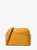 Jet Set Travel Saffiano Leather Dome Medium Crossbody -Golden Rod