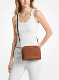 Jet Set Travel Saffiano Leather Dome Medium Crossbody - Luggage