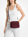 Jet Set Travel Saffiano Leather Dome Medium Crossbody - Oxblood