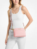 Jet Set Travel Saffiano Leather Dome Medium Crossbody - Powder Blush