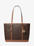 Jet Set Logo Large Tote Bag - Brown