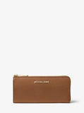 Jet Set Travel Saffiano Leather Quarter Zip Large Wallet - Luggage