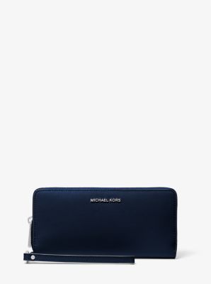 Large Continental Wallet Saffiano Leather - Navy