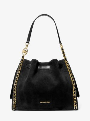 Mina Suede Chain Large Shoulder Bag