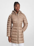 Quilted Nylon Puffer Jacket - Taupe