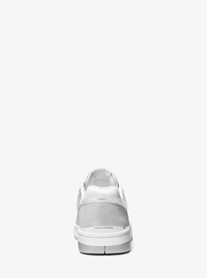 Rebel Metallic Leather Sneaker - Silver