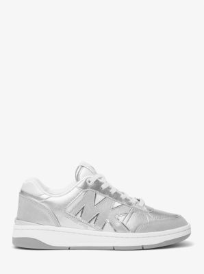 Rebel Metallic Leather Sneaker - Silver