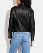 Leather Racer Jacket - Black