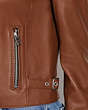 Leather Racer Jacket - Saddle