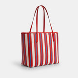 City Tote Bag With Stripe Print