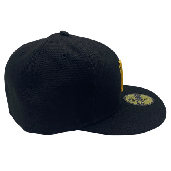 New Era Sidesplit Pittsburgh Pirates 59FIFTY Fitted Black Hat 7 1/4 / Black